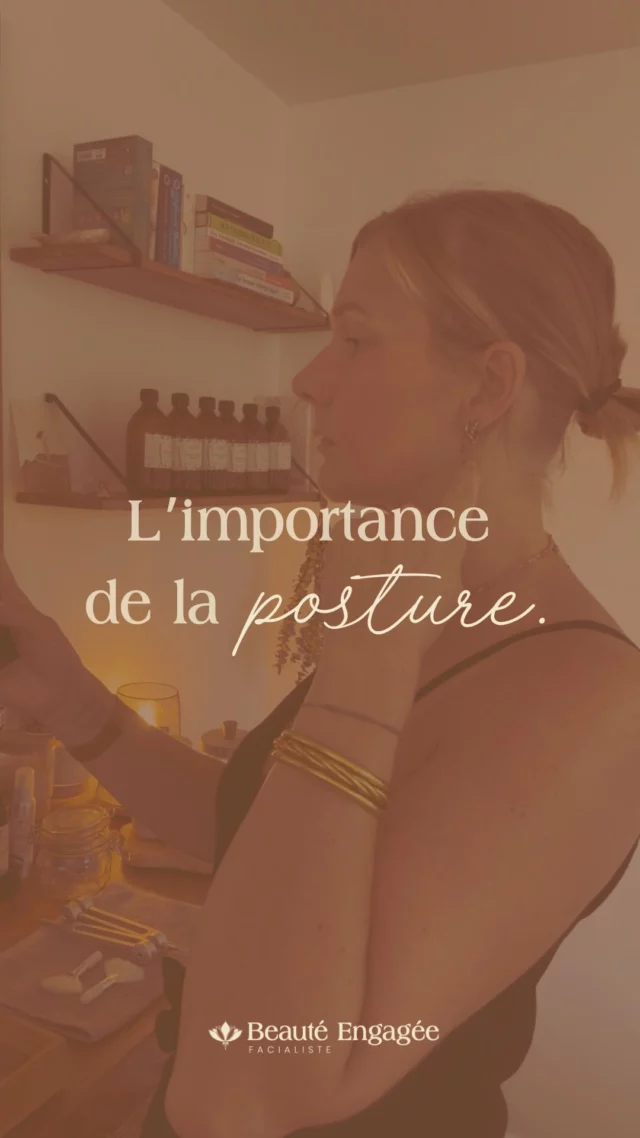 Avant même de poser tes mains sur ton visage, pose-toi cette question : comment est mon corps, ma posture?

Le dos voûté, les épaules rentrées, la nuque tendue… Tout cela limite l’effet de ton auto-massage.
Une bonne posture ouvre la respiration, relance l’énergie, et permet à chaque geste d’agir en profondeur.

Redresse-toi. Respire. Ancre-toi. C’est là que le soin commence.✨

#facialiste
#facialistecorse 
#soinsconscients 
#soinsauxplantes 
#beauteengagee 
#soinsholistiques 
#facemassage 
#soinsengagés