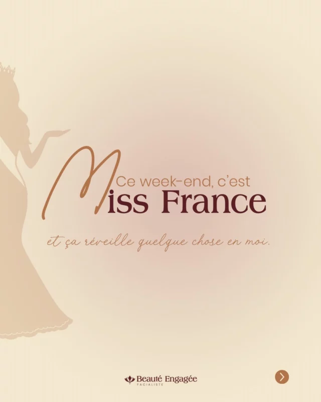 Retour en enfance! La petite Aurélie n’a raté aucune élection: c’était notre soirée magique avec ma Mamy. Un rituel qui parlait de beauté, oui… mais aussi de rêve, de lien et de transmission.

Aujourd’hui, je vois ce concours avec un autre regard. La femme de 2025 n’a plus à choisir entre beauté et intelligence. Entre douceur et ambition. Entre prendre soin d’elle et développer son business.

Nous sommes tout à la fois. Complexes. Sensibles. Puissantes. Et mes soins ont été créés pour accompagner cette femme-là: celle qui avance, celle qui entreprend, celle qui se reconnecte à son corps et à son énergie.

Parce que dans le monde professionnel comme personnel…
la beauté consciente a toute sa place.🫶