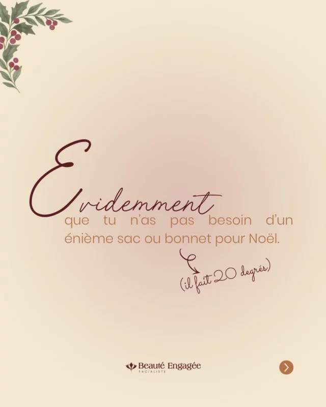 Et si, cette année, tu (t’)offrais quelque chose qui ne se range pas dans un tiroir ? Pas un parfum de plus, pas un bonnet de plus… mais un moment qui apaise, qui libère les tensions, ta peau et nourrit ton énergie.

Je t’ai rassemblé des idées cadeaux qui prennent vraiment soin de toi :
• des rituels qui rééquilibrent le visage et le mental;
• des soins profonds centrés sur les fascias, la circulation et la lumière du teint;
• des instants de douceur pensés pour te reconnecter;
• et, bien sûr, des cartes cadeaux pour offrir une vraie parenthèse bien-être.

Des cadeaux qui ont du sens, qui durent, qui transforment. Parce que ton visage raconte ton histoire et qu’il mérite l’attention la plus délicate.

Si tu veux t’offrir ce moment, ou l’offrir à quelqu’un que tu aimes: Réservations & cartes cadeaux via le lien en bio ou en message privé.🫶